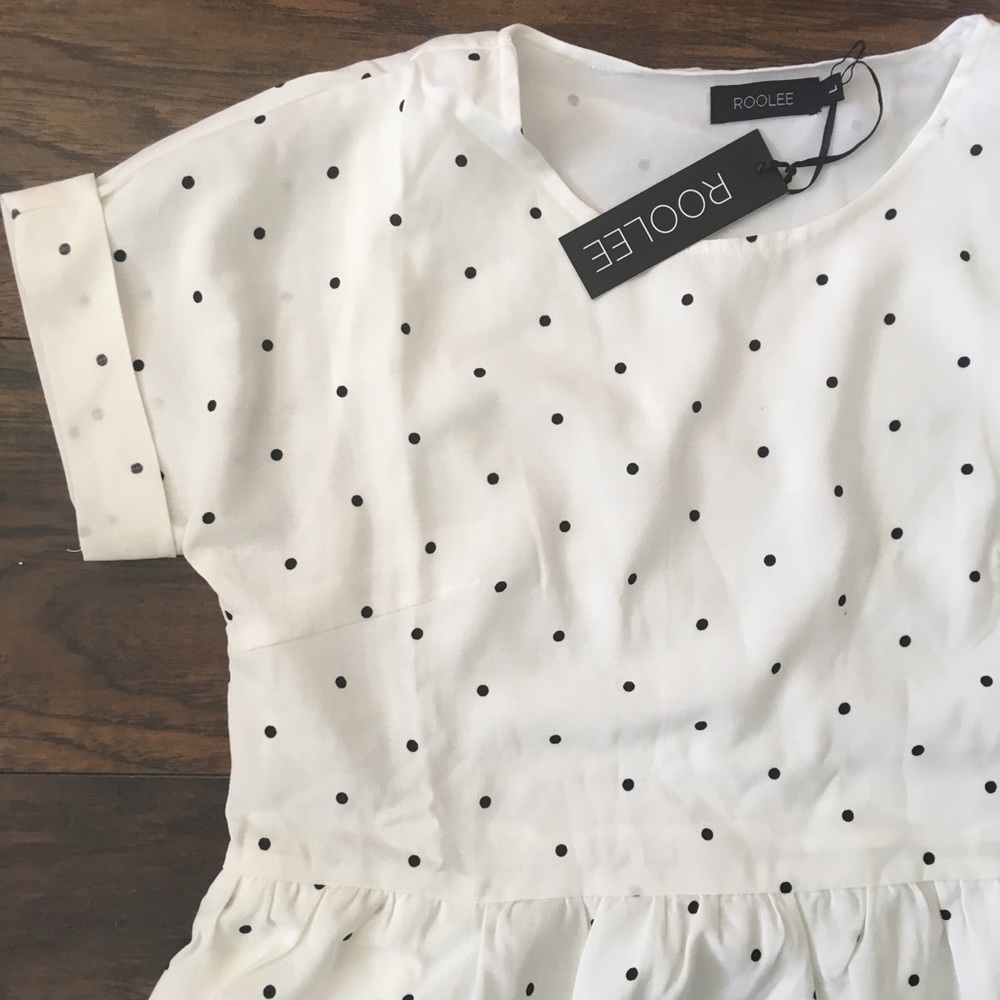 Polka Dot A-line Dress w/Pockets NWT